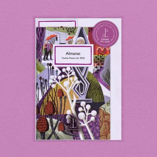View ‘Almanac: Twelve Poems for 2022’ pack shot Pack image of the Almanac: Twelve Poems for 2022 poetry pamphlet on a decorative background