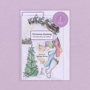 View ‘Christmas Stocking: Five Festive Poems for Children’ pack shot Pack image of the Christmas Stocking: Five Festive Poems for Children poetry pamphlet on a decorative background