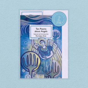 View ‘Ten Poems about Angels’ pack shot Pack image of the Ten Poems about Angels poetry pamphlet on a decorative background