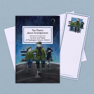 View ‘Ten Poems about Grandparents’ group shot Group image of the Ten Poems about Grandparents poetry pamphlet on a decorative background