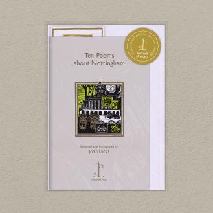 View ‘Ten Poems about Nottingham’ pack shot Pack image of the Ten Poems about Nottingham poetry pamphlet on a decorative background