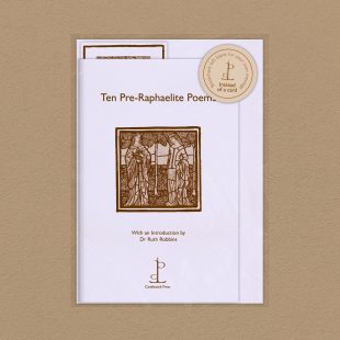 View ‘Ten Pre-Raphaelite Poems’ pack shot Pack image of the Ten Pre-Raphaelite Poems poetry pamphlet on a decorative background