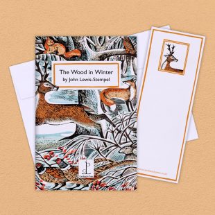 View ‘The Wood in Winter: by John Lewis-Stempel’ group shot Group image of the The Wood in Winter: by John Lewis-Stempel poetry pamphlet on a decorative background