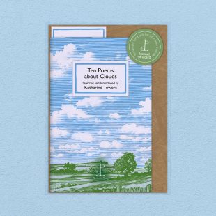 View ‘Ten Poems about Clouds’ pack shot Pack image of the Ten Poems about Clouds poetry pamphlet on a decorative background