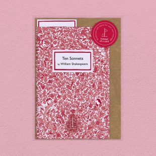 View ‘Ten Sonnets: by William Shakespeare’ pack shot Pack image of the Ten Sonnets: by William Shakespeare poetry pamphlet on a decorative background