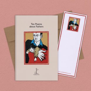 View ‘Ten Poems about Fathers’ group shot Group image of the Ten Poems about Fathers poetry pamphlet on a decorative background