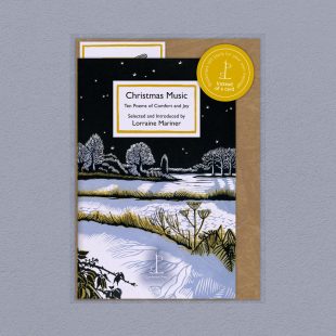 View ‘Christmas Music: Ten Poems of Comfort and Joy’ pack shot Pack image of the Christmas Music: Ten Poems of Comfort and Joy poetry pamphlet on a decorative background